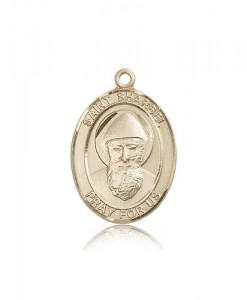 St. Sharbel Medal, 14 Karat Gold, Large [BL3660]