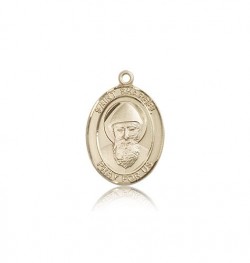 St. Sharbel Medal, 14 Karat Gold, Medium [BL3661]
