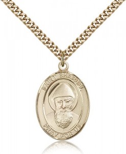 St. Sharbel Medal, Gold Filled, Large [BL3663]