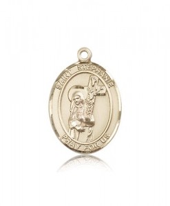 St. Stephanie Medal, 14 Karat Gold, Large [BL3697]