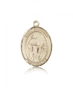 St. Susanna Medal, 14 Karat Gold, Large [BL3715]