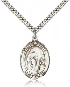 St. Susanna Medal, Sterling Silver, Large [BL3721]