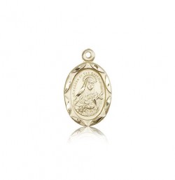 St. Theresa Medal, 14 Karat Gold [BL4644]