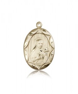 St. Theresa Medal, 14 Karat Gold [BL4889]