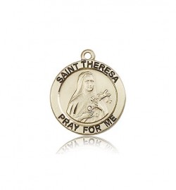 St. Theresa Medal, 14 Karat Gold [BL5726]