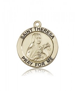 St. Theresa Medal, 14 Karat Gold [BL5768]
