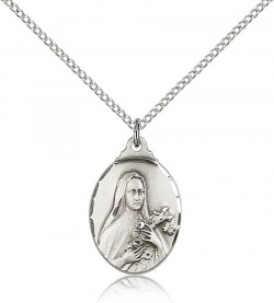 St. Theresa Medal, Sterling Silver [BL4519]