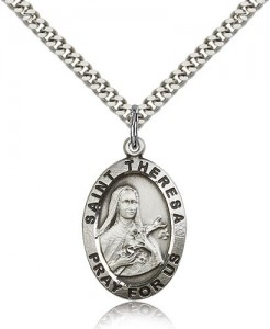 St. Theresa Medal, Sterling Silver [BL5673]