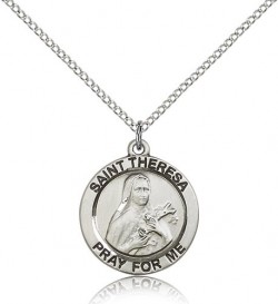 St. Theresa Medal, Sterling Silver [BL5727]