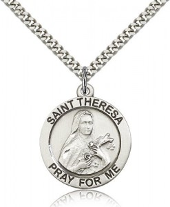 St. Theresa Medal, Sterling Silver [BL5769]