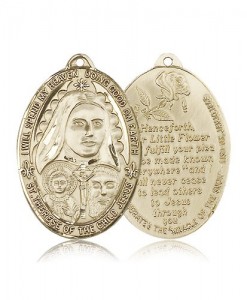 St. Therese Medal, 14 Karat Gold [BL5998]