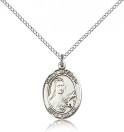 St. Therese of Lisieux Medal, Sterling Silver, Medium [BL3767]