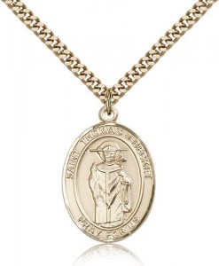St. Thomas A Becket Medal, Gold Filled, Large [BL3772]