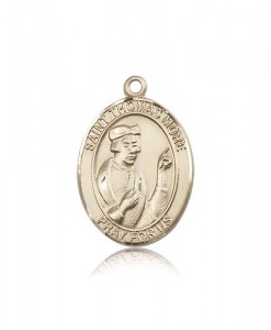 St. Thomas More Medal, 14 Karat Gold, Large [BL3787]