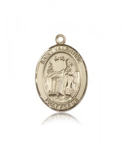 St. Valentine of Rome Medal, 14 Karat Gold, Large [BL3841]