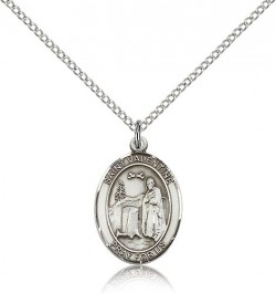 St. Valentine of Rome Medal, Sterling Silver, Medium [BL3848]