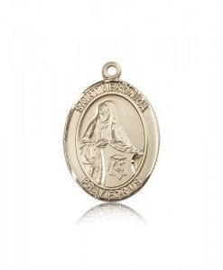 St. Veronica Medal, 14 Karat Gold, Large [BL3850]