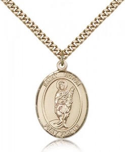 St. Victor of Marseilles Medal, Gold Filled, Large [BL3862]