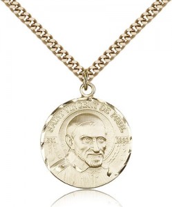 St. Vincent De Paul Medal, Gold Filled [BL4945]