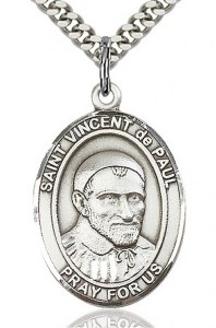 St. Vincent de Paul Medal, Sterling Silver, Large [BL3883]