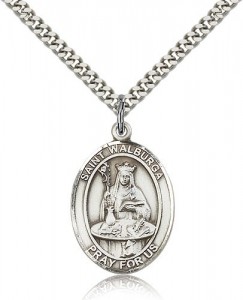 St. Walburga Medal, Sterling Silver, Large [BL3910]