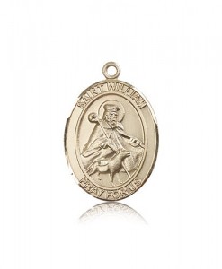 St. William of Rochester Medal, 14 Karat Gold, Large [BL3931]