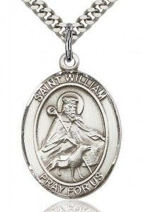 St. William of Rochester Medal, Sterling Silver, Large [BL3937]