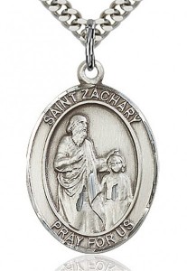 St. Zachary Medal, Sterling Silver, Large [BL3955]