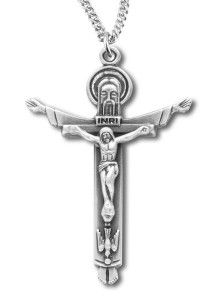 Trinity Crucifix Pendant Sterling Silver [RECRX1025]