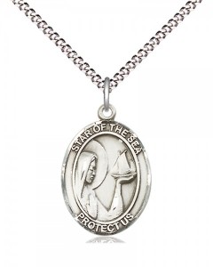 Women's Pewter Oval Our Lady Star of the Sea Medal [BLPW528]