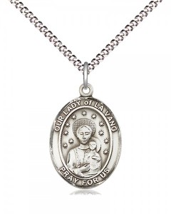 Women's Pewter Oval Our Lady of La Vang Medal [BLPW542]