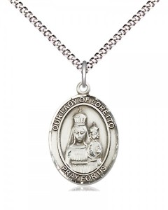 Women's Pewter Oval Our Lady of Loretto Medal [BLPW510]