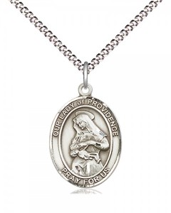 Women's Pewter Oval Our Lady of Providence Medal [BLPW515]