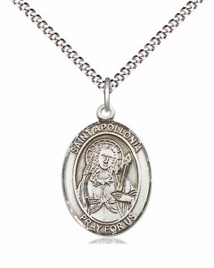 Women's Pewter Oval St. Apollonia Medal [BLPW411]