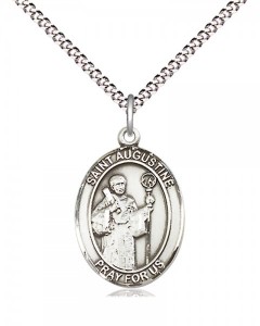 Women's Pewter Oval St. Augustine Medal [BLPW413]