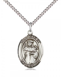 Women's Pewter Oval St. Casimir of Poland Medal [BLPW540]