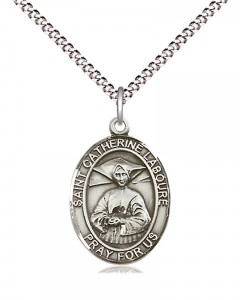 Women's Pewter Oval St. Catherine Laboure Medal [BLPW428]