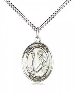 Women's Pewter Oval St. Dominic De Guzman Medal [BLPW444]