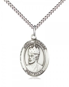 Women's Pewter Oval St. Edward the Confessor Medal [BLPW440]