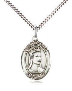 Women's Pewter Oval St. Elizabeth of Hungary Medal [BLPW447]