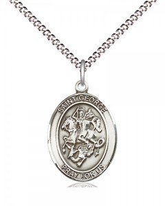 Women's Pewter Oval St. George Medal [BLPW454]