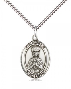 Women's Pewter Oval St. Henry II Medal [BLPW465]