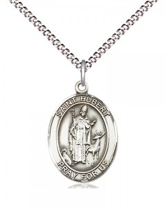 Women's Pewter Oval St. Hubert of Liege Medal [BLPW464]