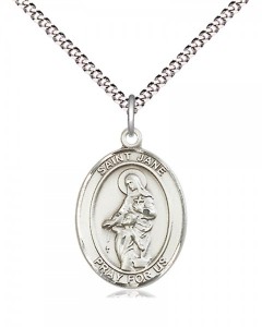Women's Pewter Oval St. Jane of Valois Medal [BLPW443]