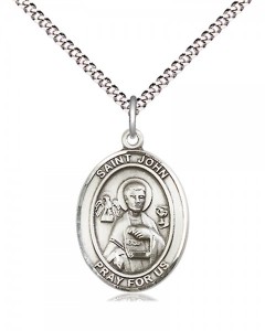 Women's Pewter Oval St. John the Apostle Medal [BLPW477]