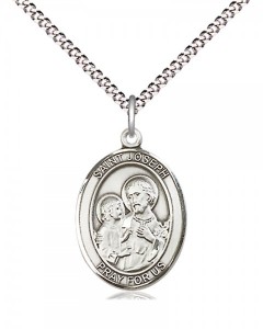 Women's Pewter Oval St. Joseph Medal [BLPW479]