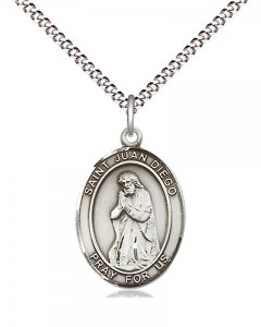 Women's Pewter Oval St. Juan Diego Medal [BLPW538]