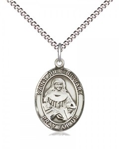 Women's Pewter Oval St. Julie Billiart Medal [BLPW544]