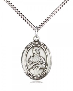 Women's Pewter Oval St. Kateri Medal [BLPW482]