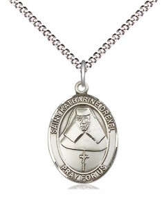 Women's Pewter Oval St. Katharine Drexel Medal [BLPW421]